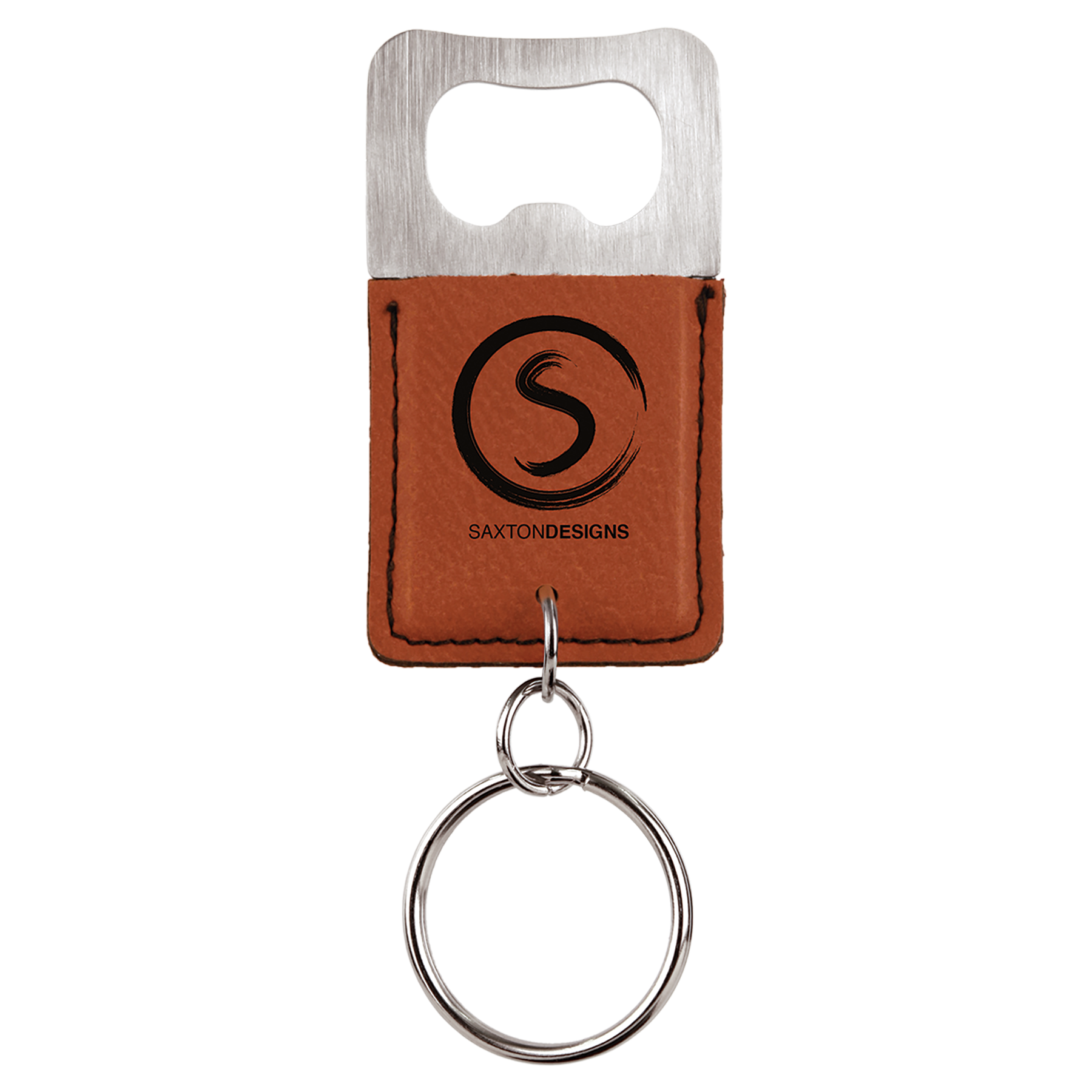 Leatherette Keychain ID Holder