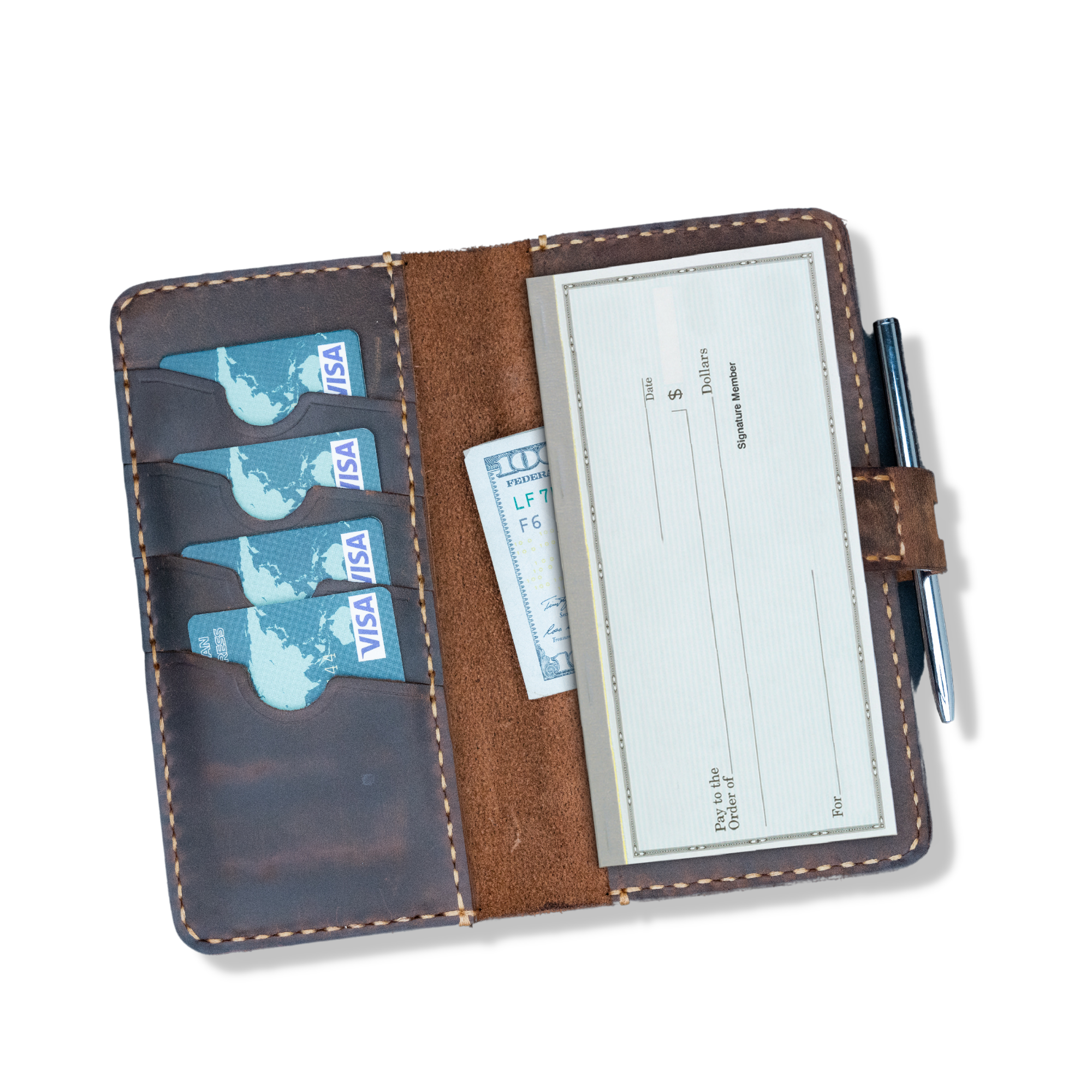 Leather Checkbook Cover - Main Image