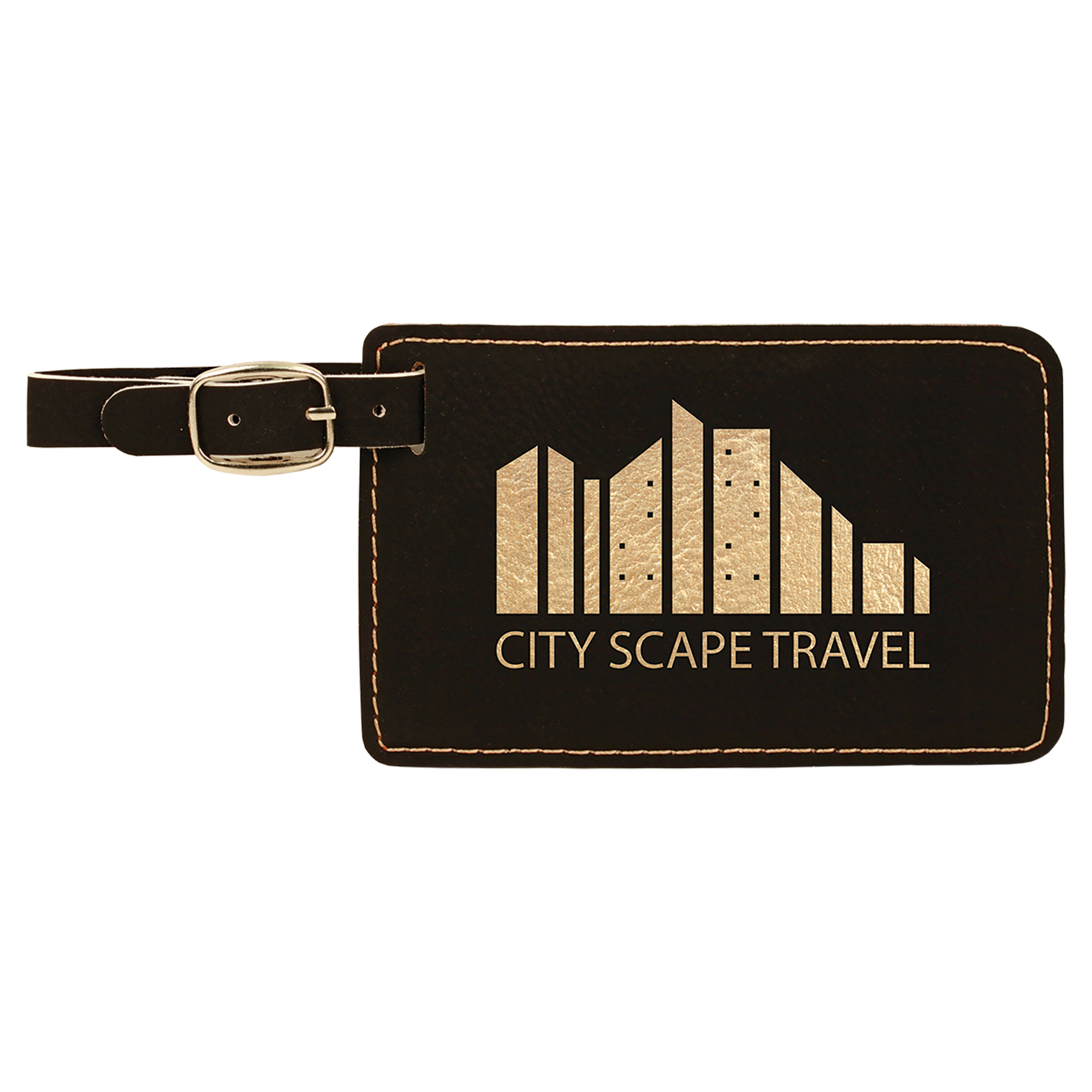 4 1/4" x 2 3/4" Leatherette Luggage Tag