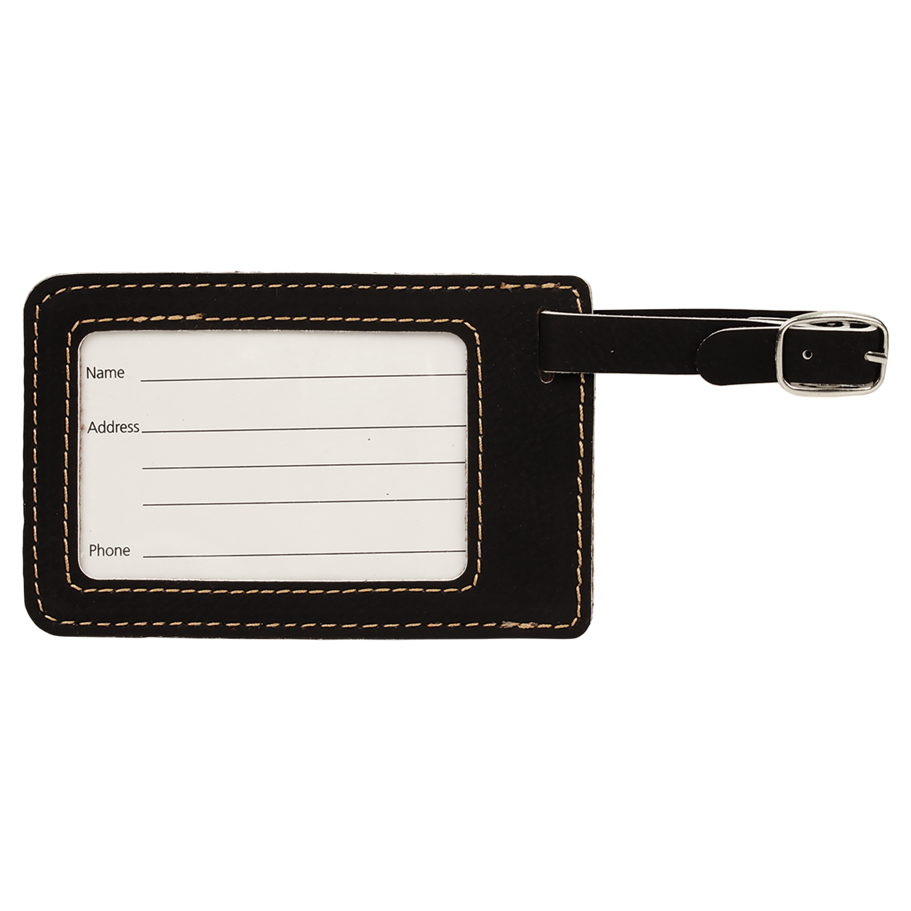 4 1/4" x 2 3/4" Leatherette Luggage Tag