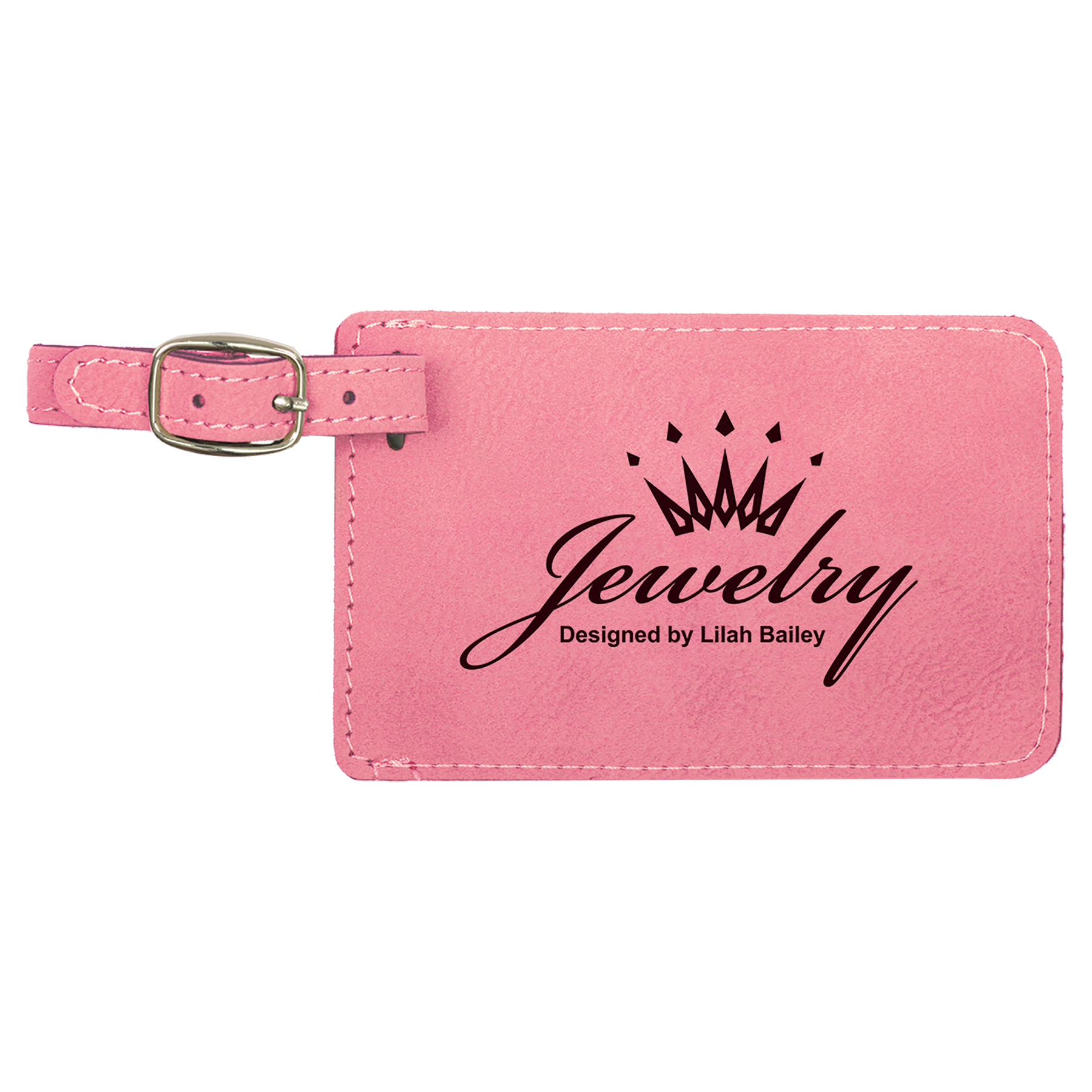 4 1/4" x 2 3/4" Leatherette Luggage Tag