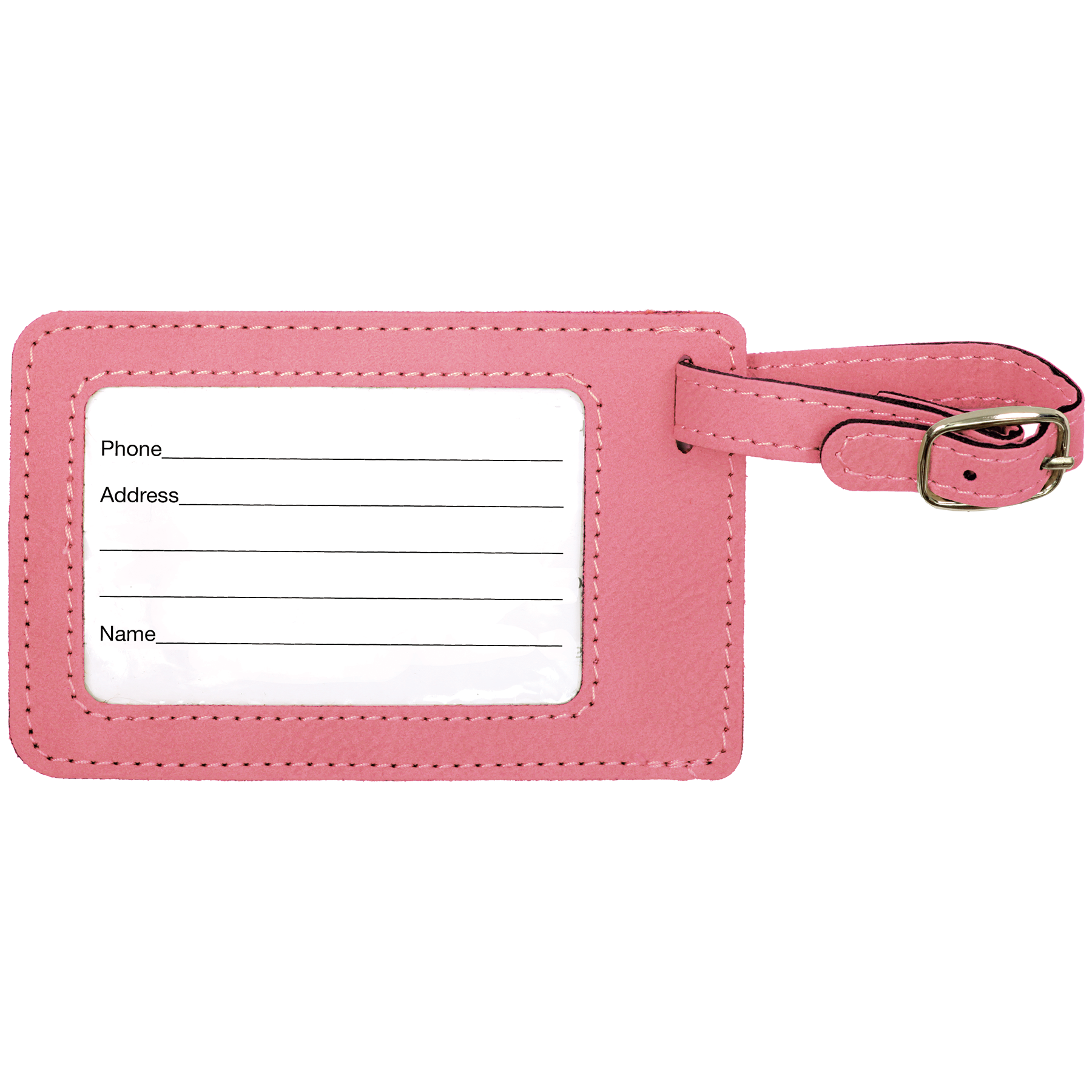 4 1/4" x 2 3/4" Leatherette Luggage Tag