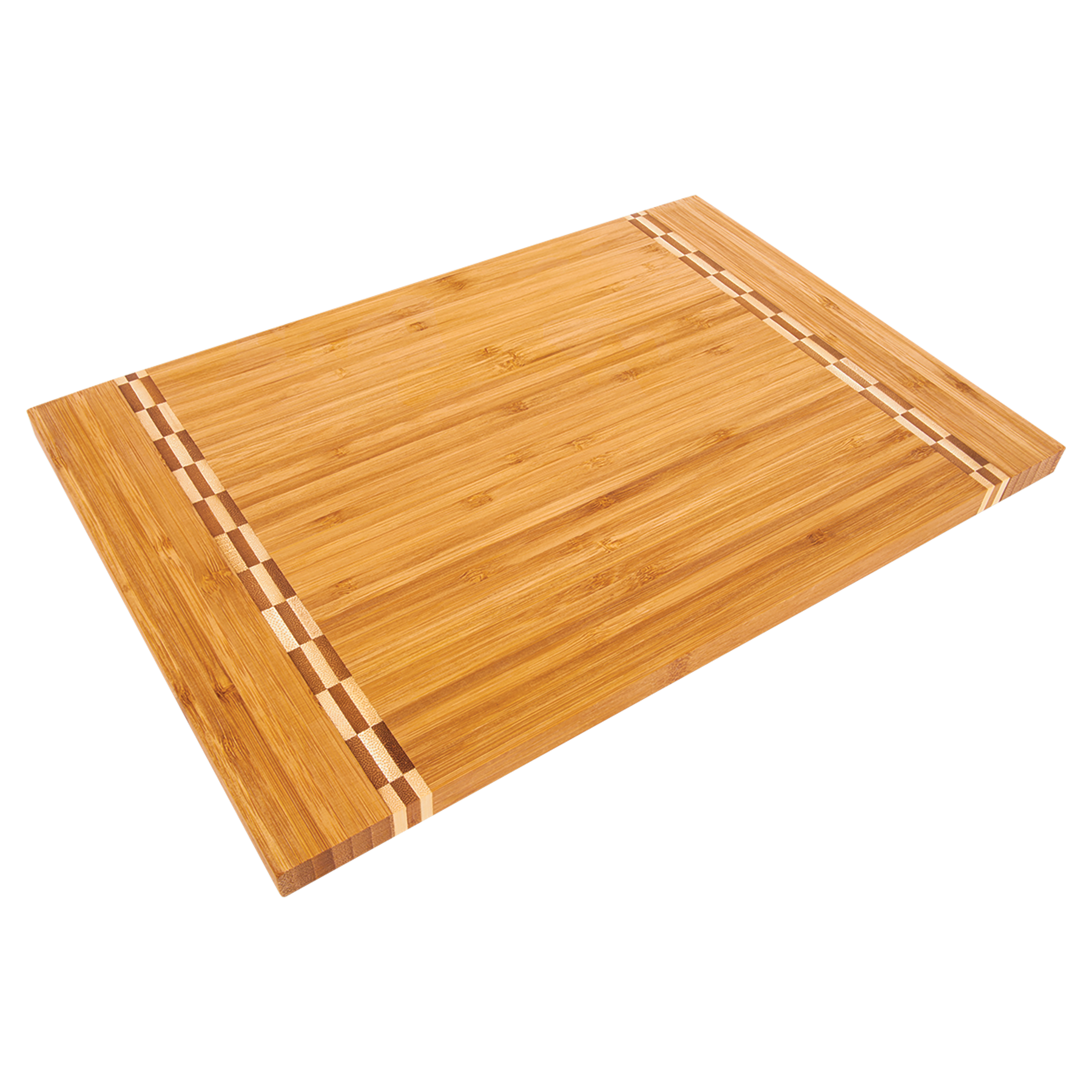 15" x 10 1/4" Bamboo Cutting Board with Butcher Block Inlay