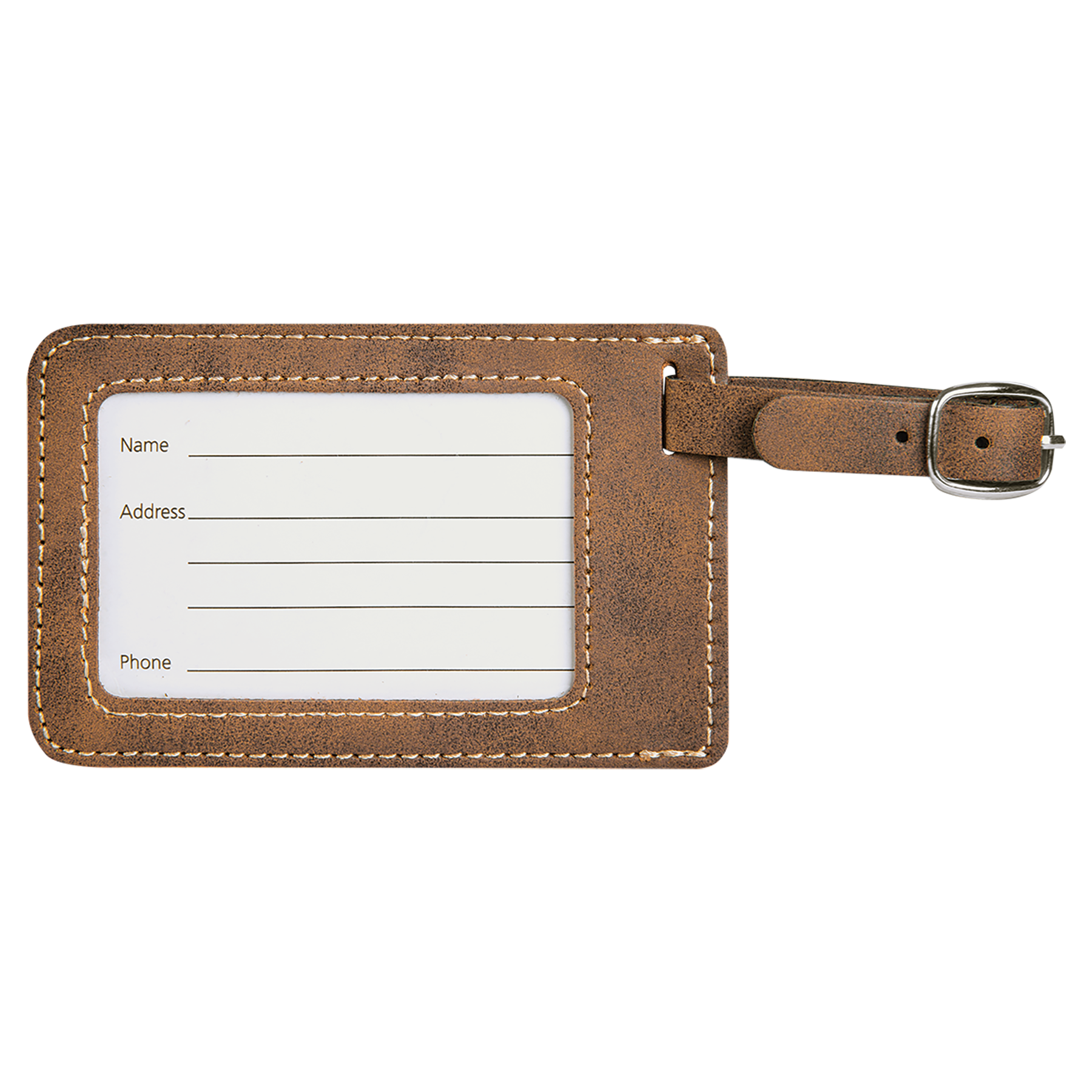 4 1/4" x 2 3/4" Leatherette Luggage Tag