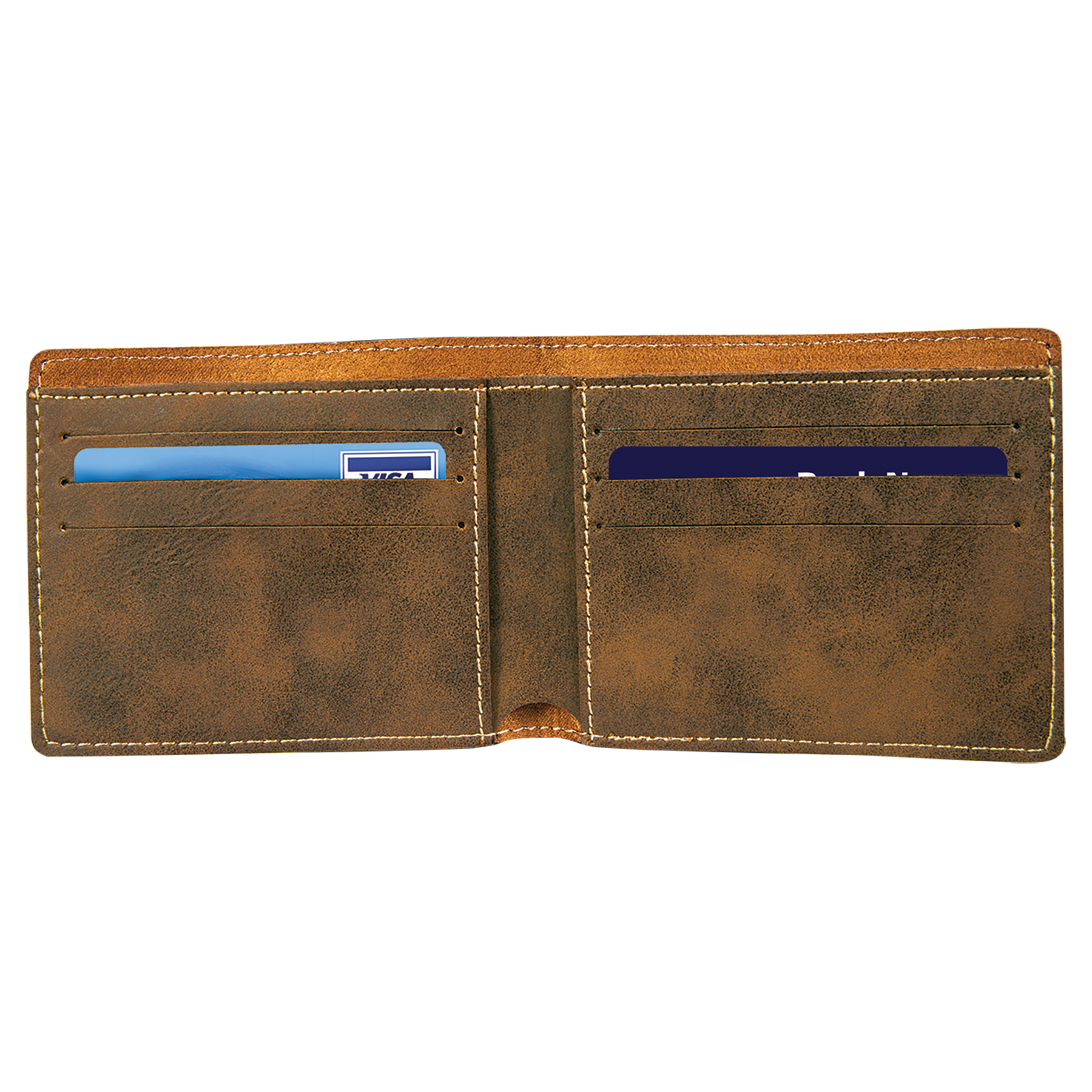 4 1/2" x 3 1/2" Leatherette Bifold Wallet