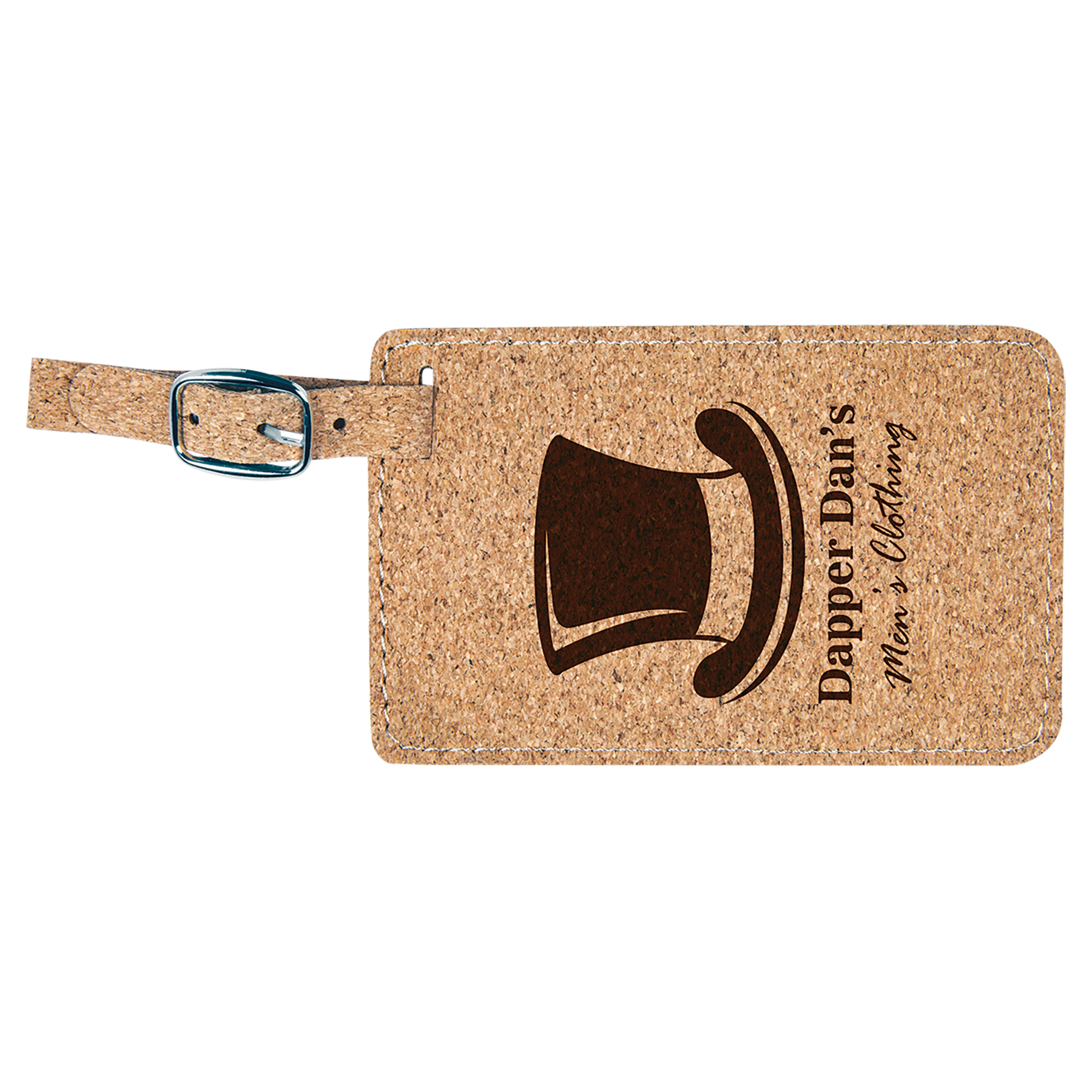 4 1/4" x 2 3/4" Leatherette Luggage Tag