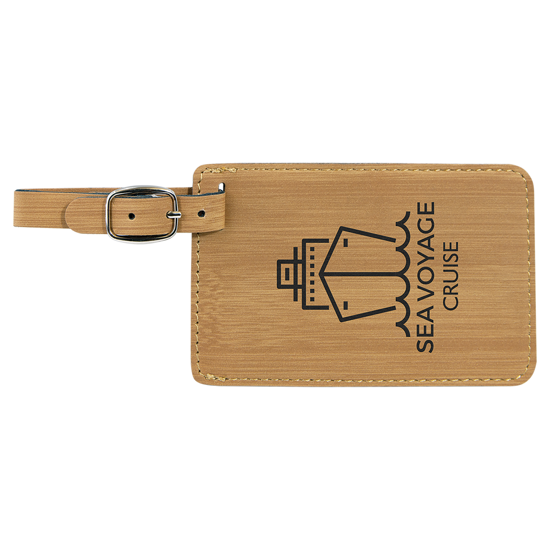 4 1/4" x 2 3/4" Leatherette Luggage Tag