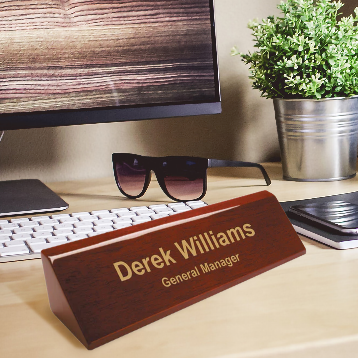 Rosewood Piano Finish Desk Wedge