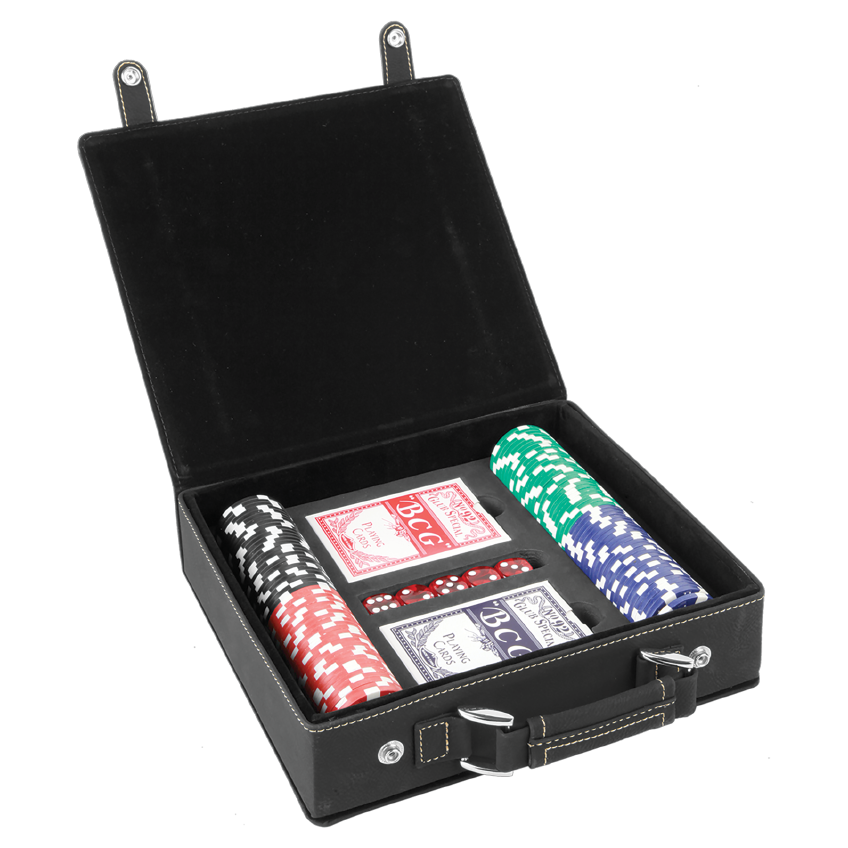 Leatherette 100 Chip Poker Set