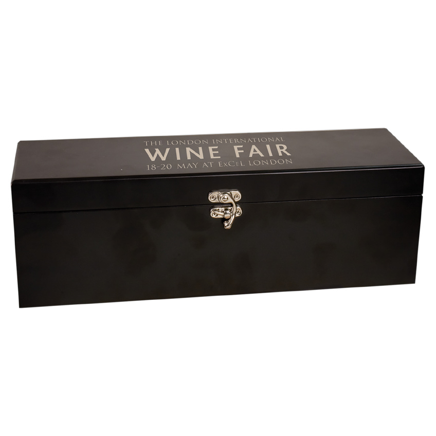 Matte Black Finish Single Wine Box with Tools