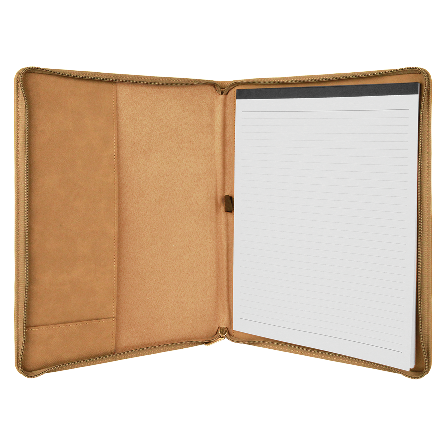 9 1/2" x 12"  Leatherette Portfolio with Notepad and Zipper